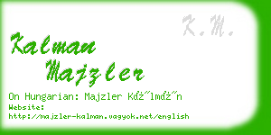 kalman majzler business card